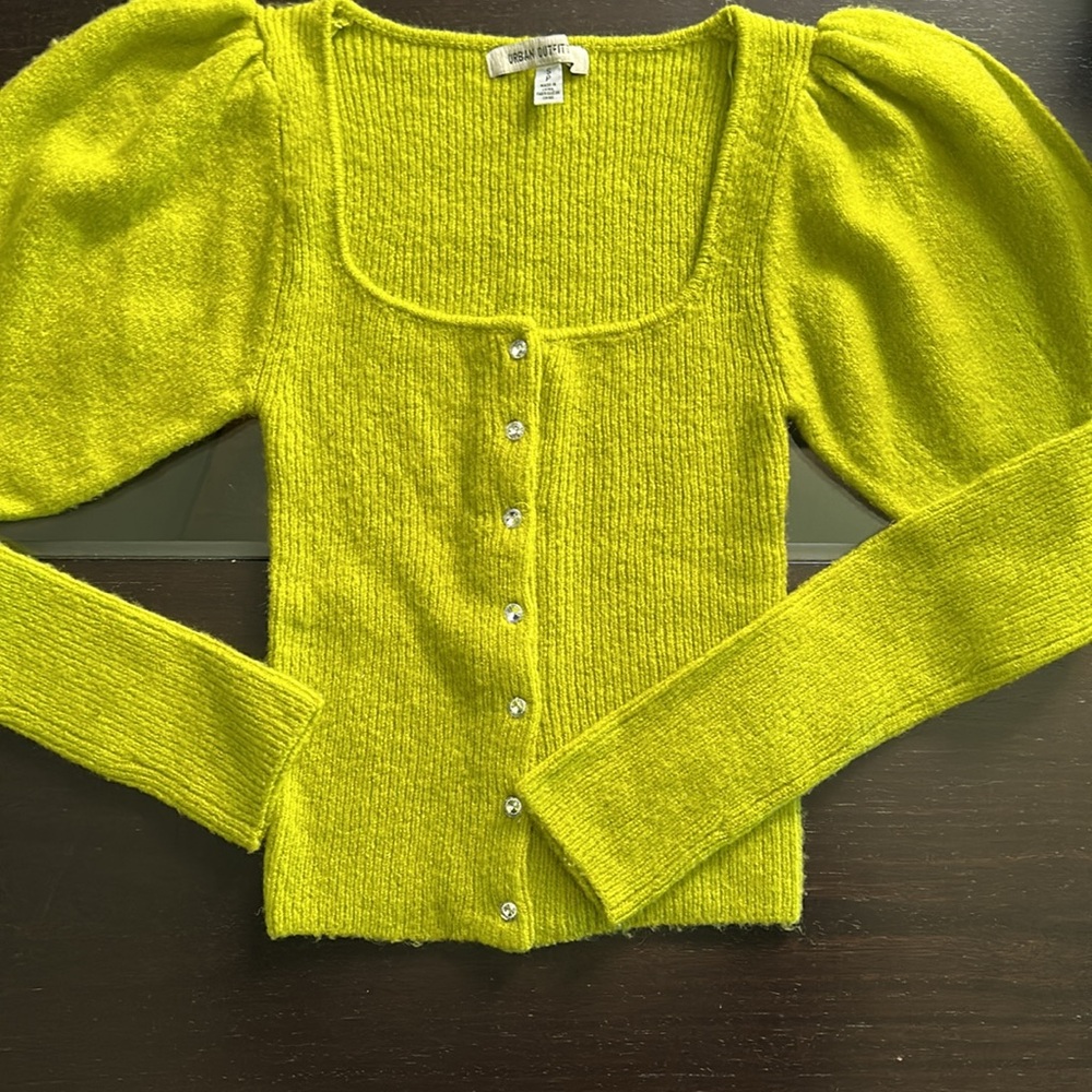 Urban Outfitters Lime Green Cardigan - Picture 2 of 5